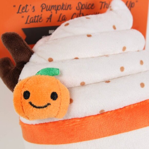 PUMPKIN SPICE Everything 9" Dog / Pet Toy with Squeaker by Fringe - NEW - Picture 3 of 7